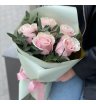 Букет розовых роз «Свежесть росы»