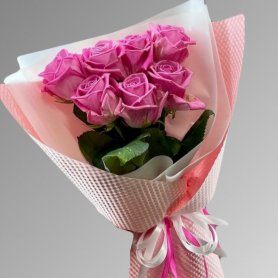 Букет розовых роз «Пинк лайф» от интернет-магазина «Орхидея» в Надыме