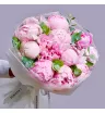 Букет розовых пионов 11шт