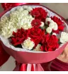 Букет сборный  С гортензией и розами