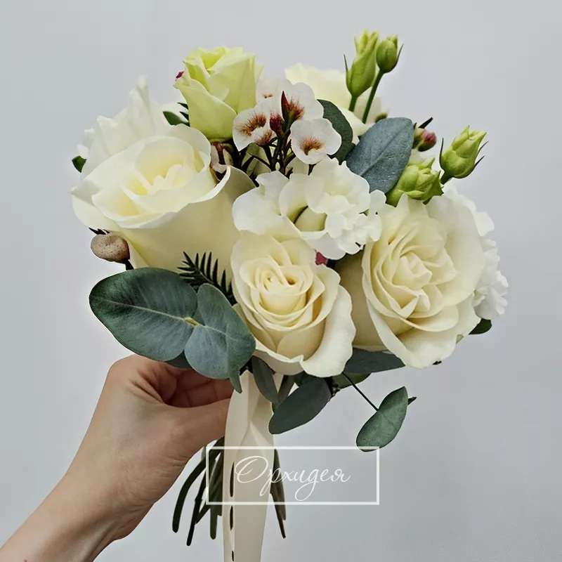 Свадебный букет с эвкалиптом