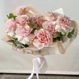 Букет розовых роз  Улыбнись! от интернет-магазина «Орхидея» в Надыме