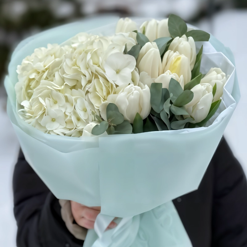 Сборный букет с тюльпанами Улыбнись! 2