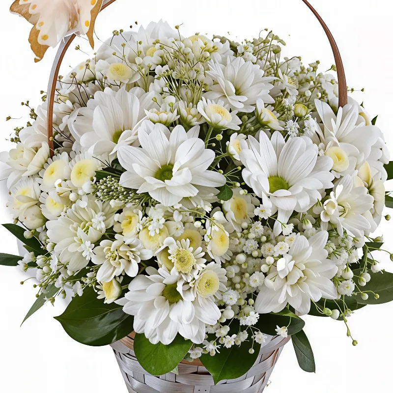 Цветы в корзинке Веселые ромашки